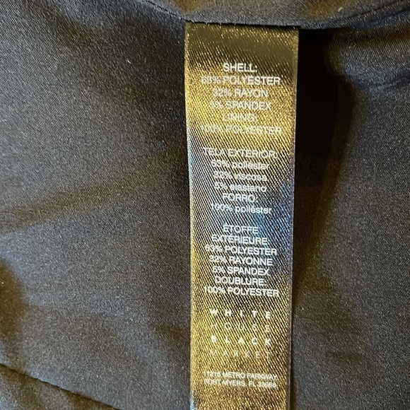 White House Black Market sz 10 lined black tailored blazer pockets - Picture 7 of 10